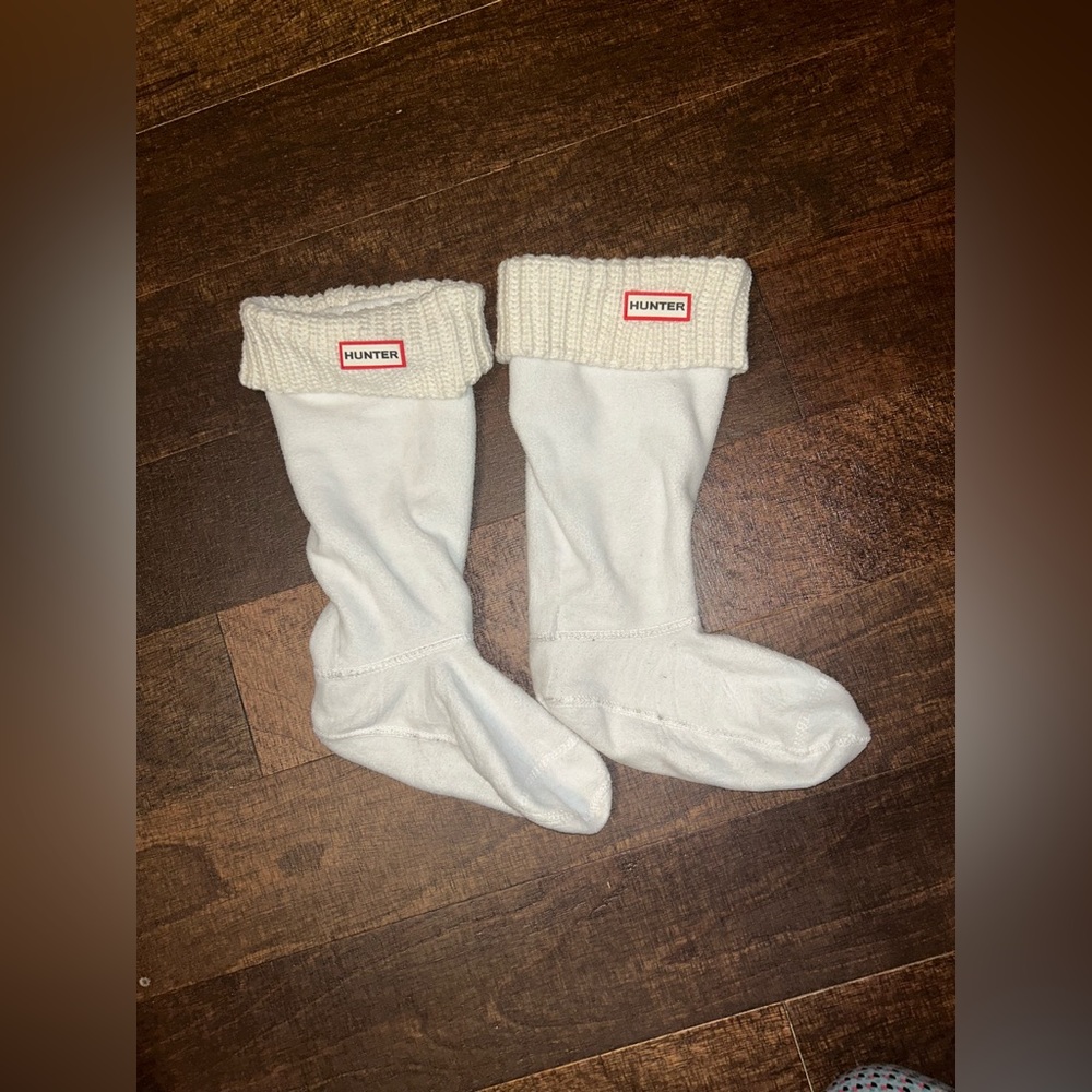 Hunter Unisex White Socks